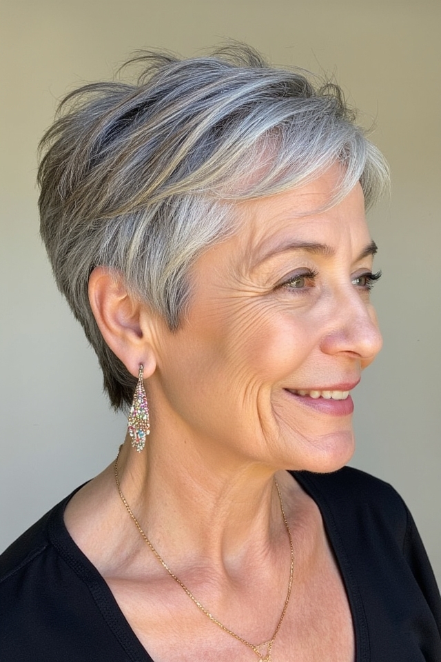 36+ Incredible Short "Choppy" Haircuts for Women Over 60 in 2025 74 choppy razored edge hairstyle