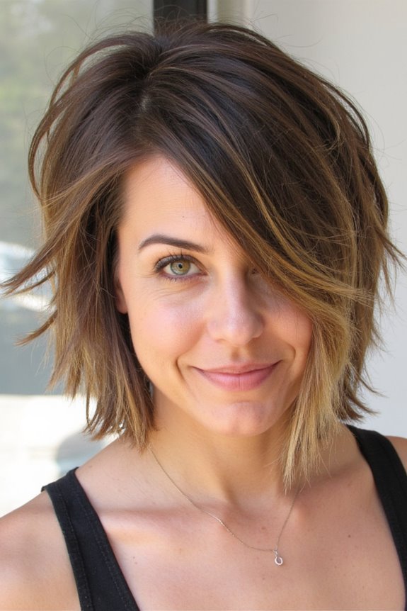 Top 22+ Short Inverted Bob Haircuts Trending in 2025 33 choppy textured inverted bob