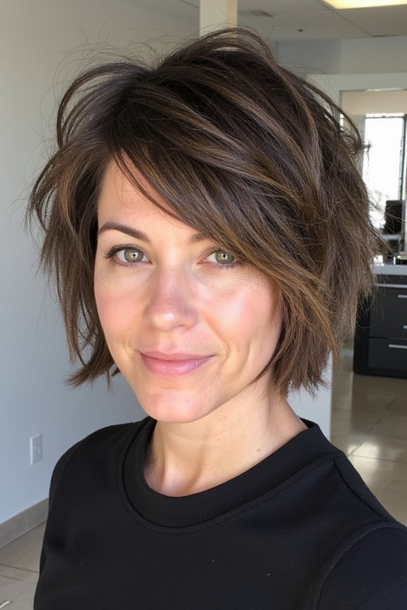 These 34+ Short Shaggy Bob Haircuts Are The On-Trend Look Right Now in 2025 108 contrasting roots for dimension
