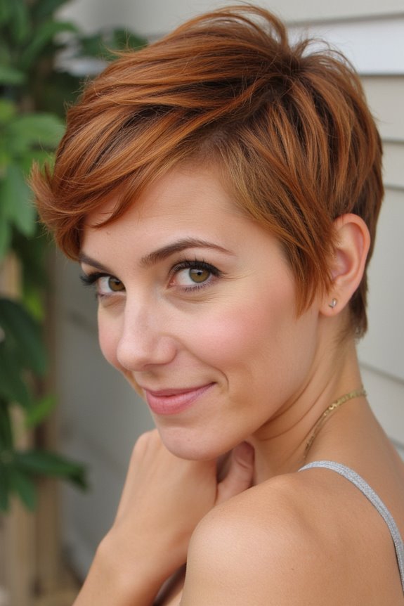36+ Cutest Ways to Get a Pixie Cut With Highlights for a Dimensional Crop in 2025 89 copper blonde textured pixie