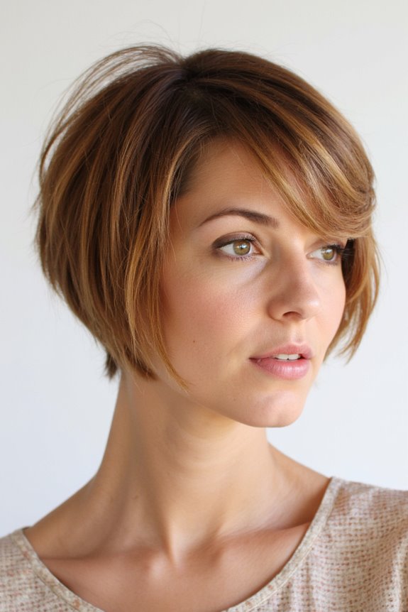 25+ Short, Light Brown Hair Ideas to Inspire Your Next Cut & Color for 2025 58 copper highlights for light brown hair