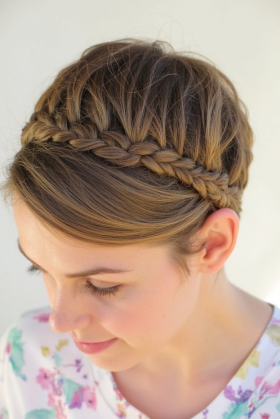 34+ Cutest Braids for Short Hair in 2025 61 crown braid on pixie