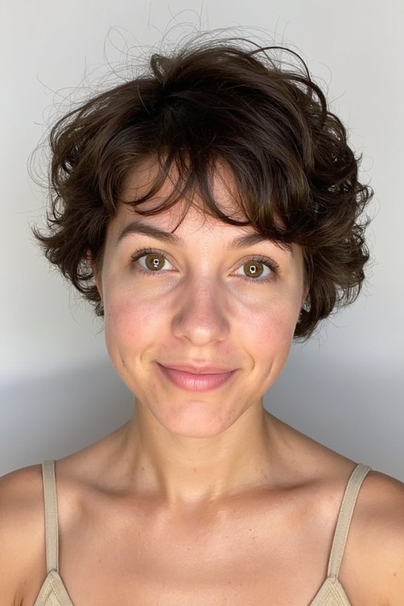 37+ Best Ways to Wear Curtain Bangs With Short Hair in 2025 32 curly bangs styling tips