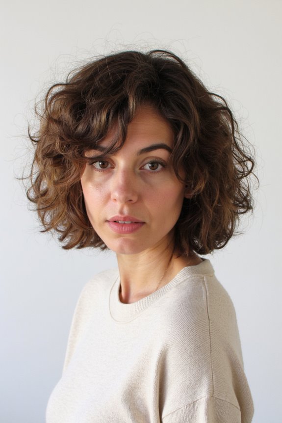 Chin-Length Haircuts in 2025 Are In! 45+ Irresistible Ways to Get It 16 curly chin length bob care