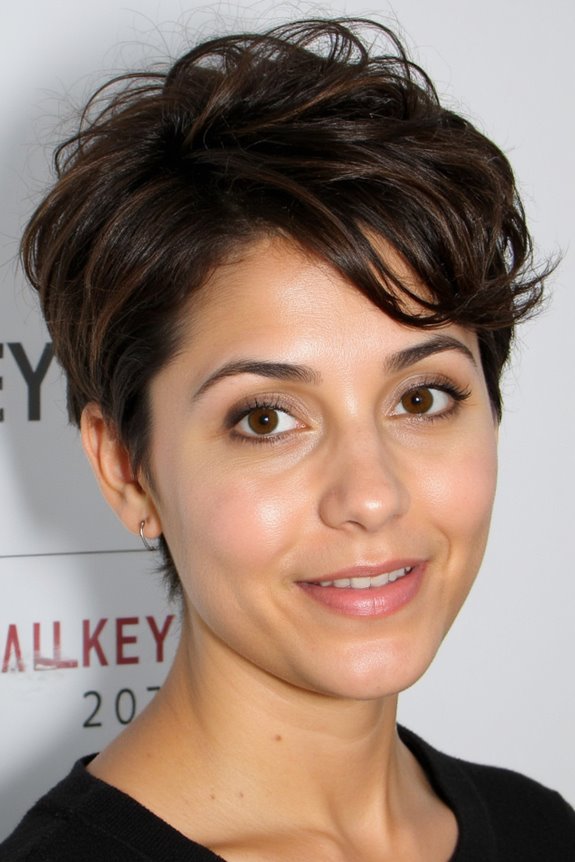 50+ Types of Choppy Pixie Cuts Women Are Asking for This Year 2025 21 curly choppy pixie style