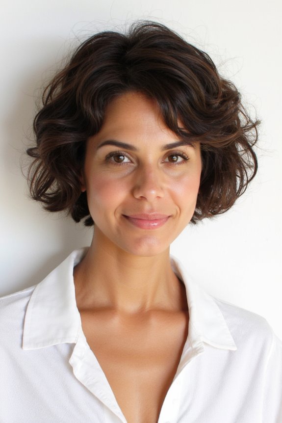 42+ Flattering Short Hairstyles for Long Faces in 2025 22 curly crop enhances long faces