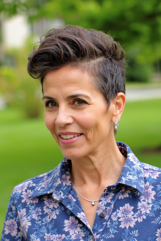 50+ Fabulous Short Haircuts Women Over 60 Are Getting in 2025 50 curly faux hawk styling tips