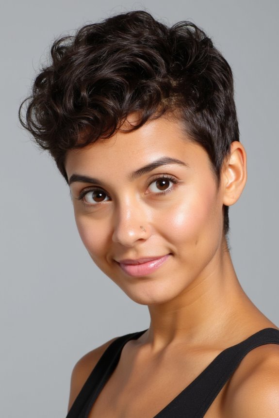 23+ Flattering Short Haircuts for Oval Faces in 2025 24 curly pixie cut elegance