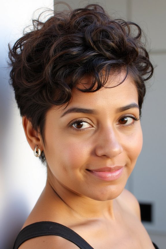 15+ Chic Pixie Cuts That Complement Chubby Faces for 2025 11 curly pixie cut volume