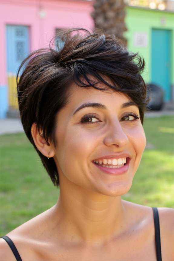 35+ Cutest Curly Pixie Cut Ideas & How to Choose A Flattering One 18 curly pixie with bangs
