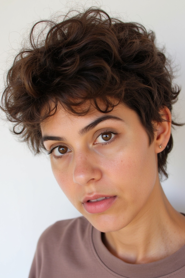 50+ Modern Shaggy Pixie Cut Ideas for 2025 21 curly shaggy pixie hairstyle