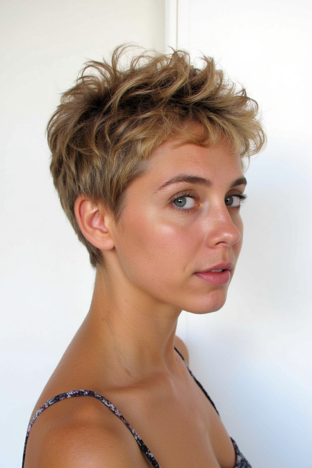 50+ Modern Shaggy Pixie Cut Ideas for 2025 53 curly shaggy pixie highlights