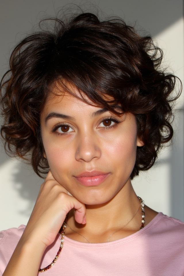 28+ Best Short Hair With Side Bangs Women Are Getting Right Now 2025 16 curly short hair styling