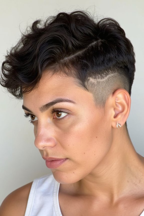 25+ Undercut Pixie Bob Haircuts To Consider for a Short & Easy Cut to Style in 2025 11 curly undercut pixie bob