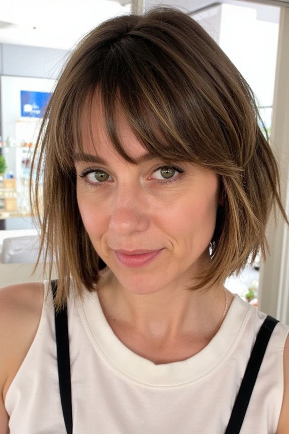 37+ Best Ways to Wear Curtain Bangs With Short Hair in 2025 76 curtain bangs enhance bob