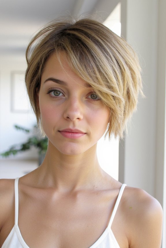 37+ Best Ways to Wear Curtain Bangs With Short Hair in 2025 64 curtain bangs with balayage