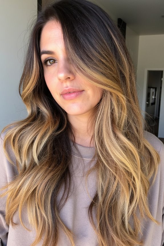 Top 40+ Short, Ombre Hair Color Ideas Trending Now in 2025 22 dark brown honey blonde ombre