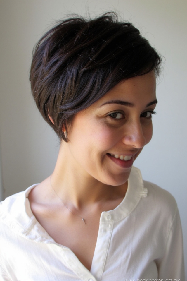 50+ Bixie Haircut Examples Trending Right Now 66 dark chocolate bixie elegance