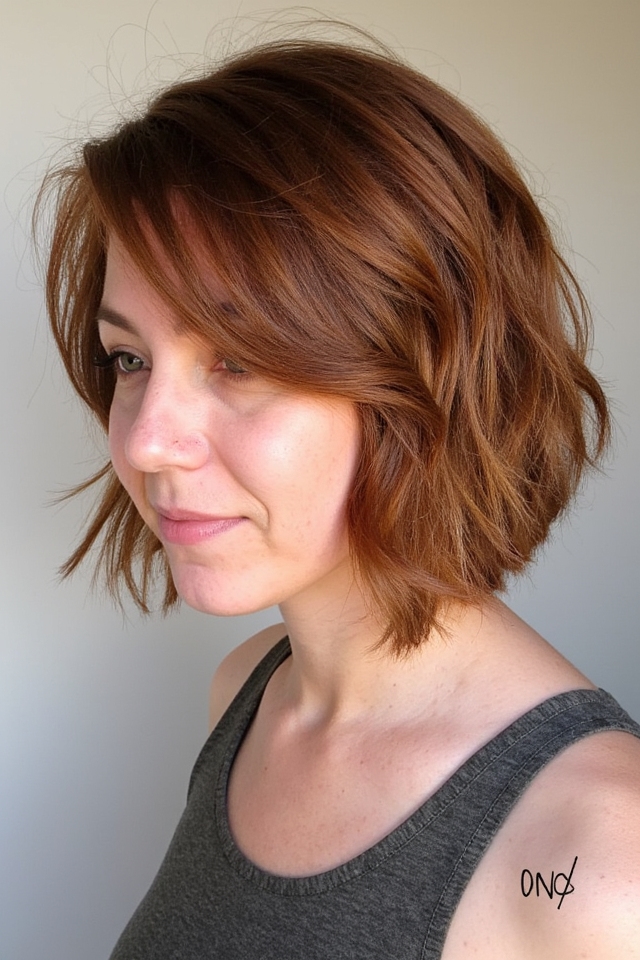 50+ Bixie Haircut Examples Trending Right Now 21 deep auburn bixie waves