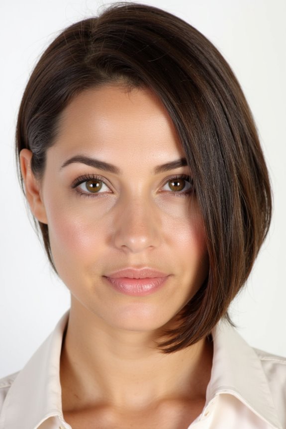 42+ Flattering Short Hairstyles for Long Faces in 2025 78 deep side part transformation