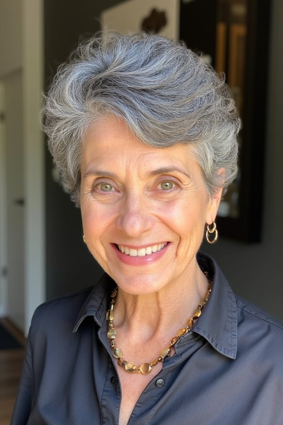 38+ Gorgeous Short Hairstyles for Women in Their 60S With Grey Hair in 2025 74 defined curls for elegance