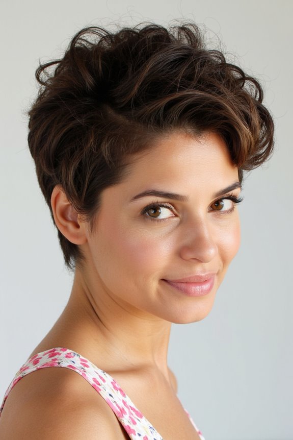 29+ Most Flattering Pixie Cuts for Oval Face Shapes in 2025 57 defined curly pixie hairstyle