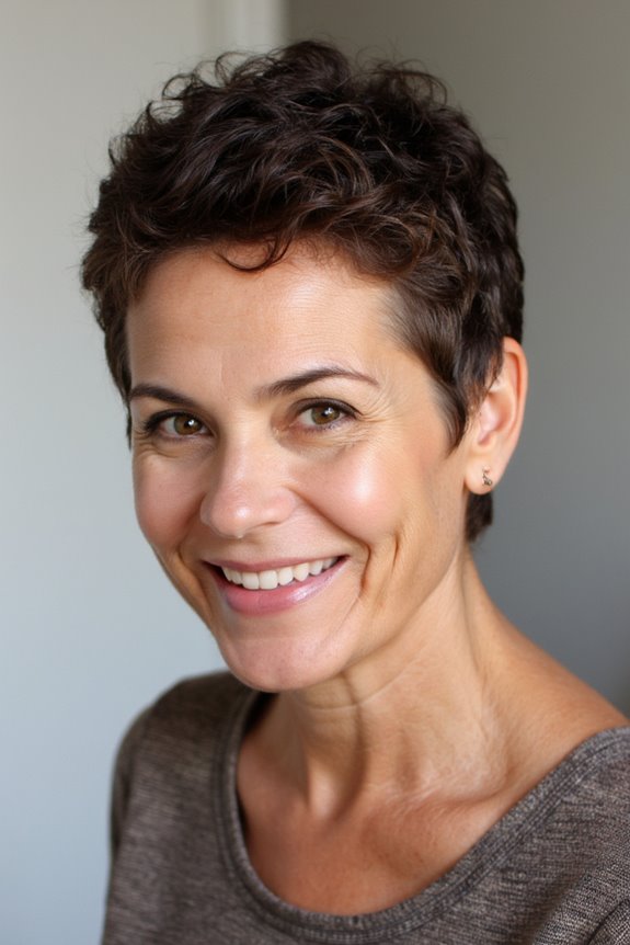 29+ Slimming Short Hairstyles for Women Over 50 With Round Faces in 2025 65 defined edges voluminous curls