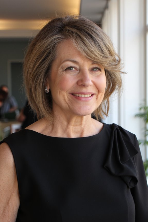 15+ Stylish Short Bob With Bangs Ideas for Older Women in 2025 26 edgy asymmetrical bob hairstyle
