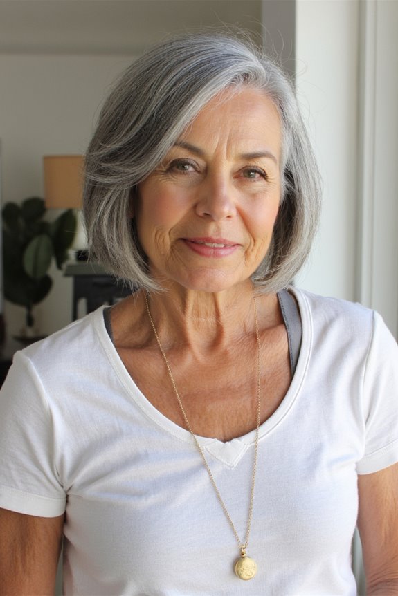 29+ Short Shaggy Haircuts Women In Their 60s Can Totally Pull Off in 2025 39 edgy chic blunt bob