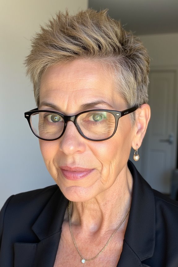 32+ Perfect Pixie Cuts for Women Over 60 With Glasses for 2025 52 edgy pixie undercut style