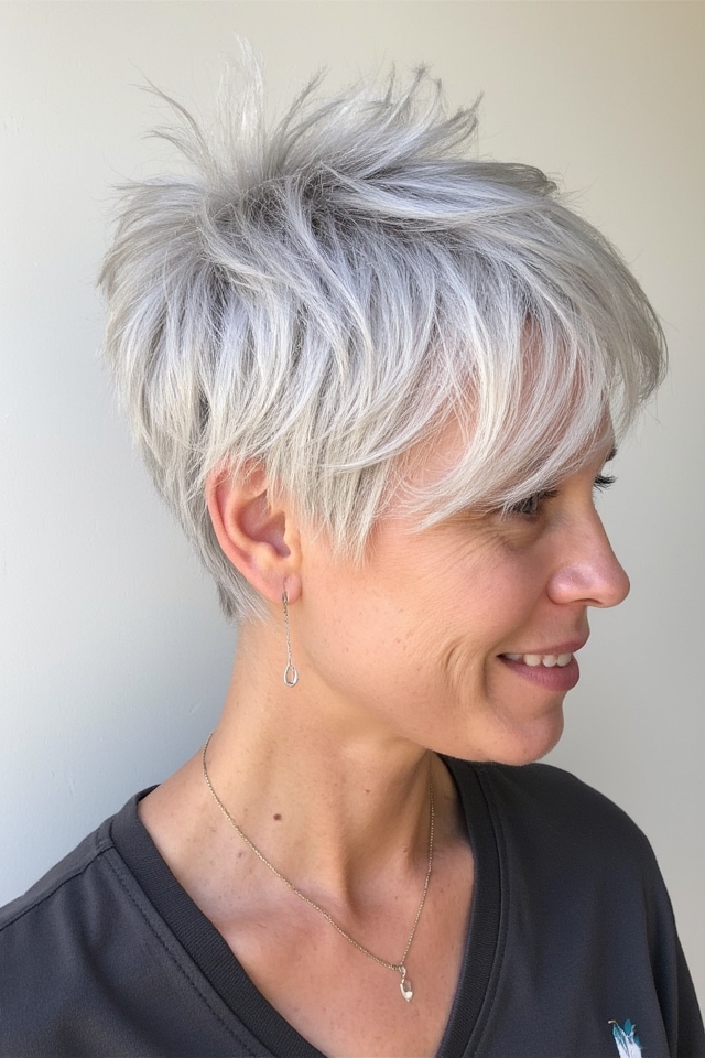 50+ Bixie Haircut Examples Trending Right Now 70 edgy platinum silver bixie