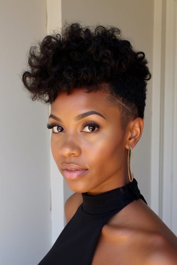 40+ Incredible Short Hairstyles for Black Women in 2025 22 edgy textured curly frohawk