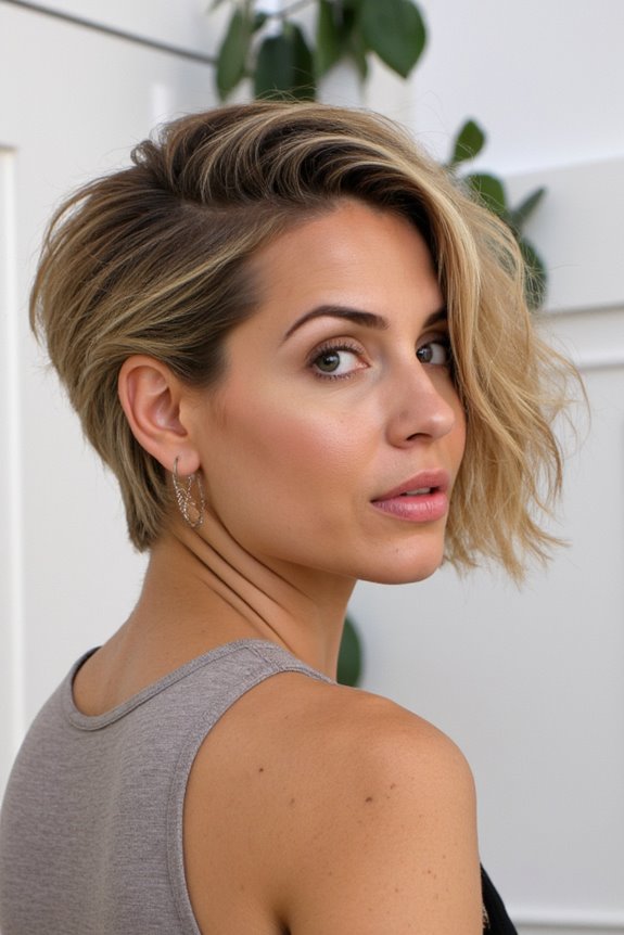 30+ Short Wavy Bob Haircuts Trending Right Now in 2025 42 edgy wavy bob contrast