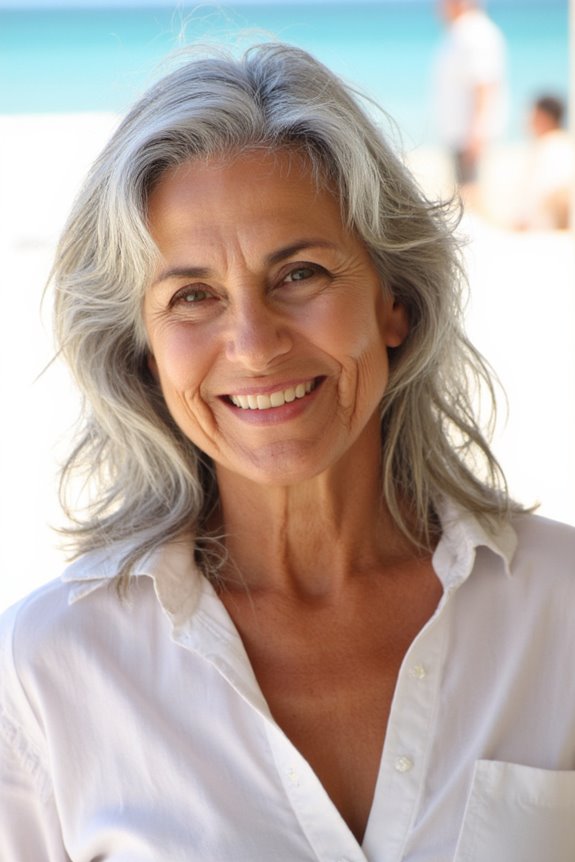40+ Stunning Chin-Length Hairstyles Every Woman Over 60 Should Try in 2025 30 effortless beachy hair texture