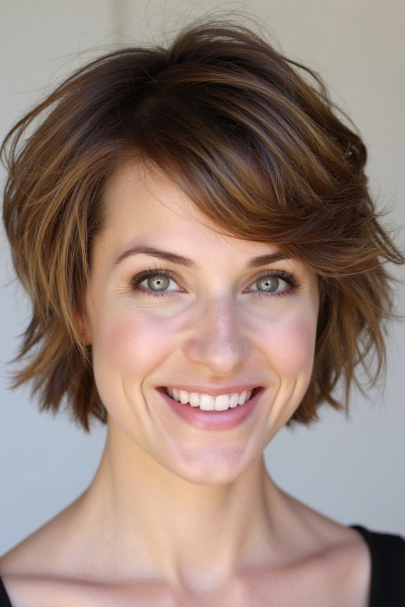 25+ Short, Light Brown Hair Ideas to Inspire Your Next Cut & Color for 2025 34 effortless chic messy crop