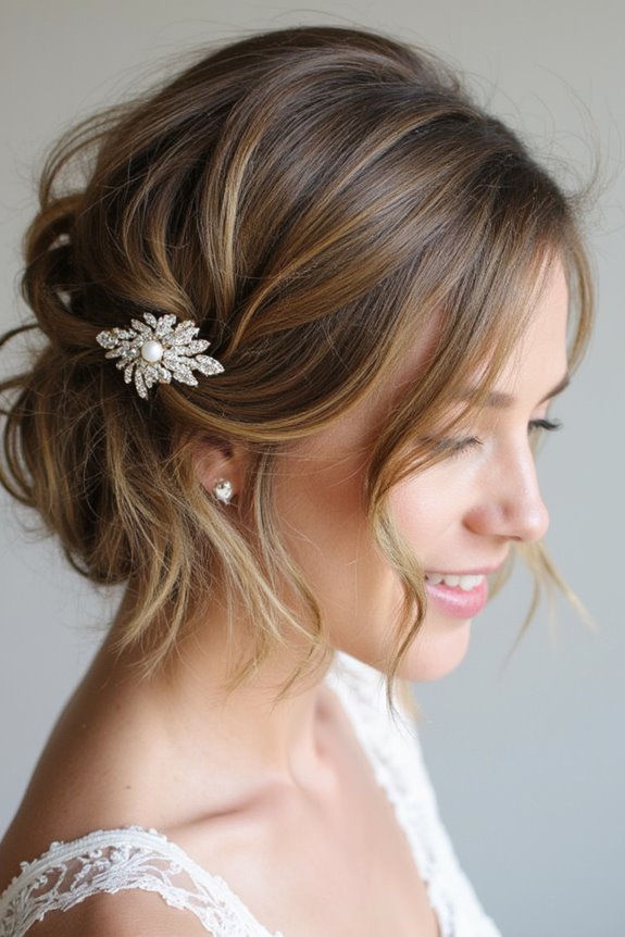 34+ Gorgeous Short Wedding Hairstyles and Bridal Hair Ideas in 2025 18 effortless chic tousled hairstyle