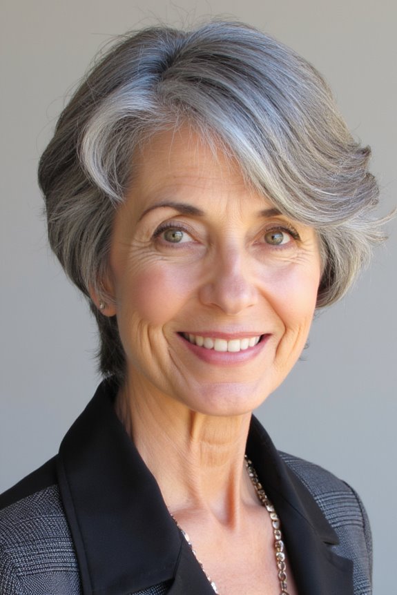 38+ Gorgeous Short Hairstyles for Women in Their 60S With Grey Hair in 2025 103 effortless short layered hairstyle