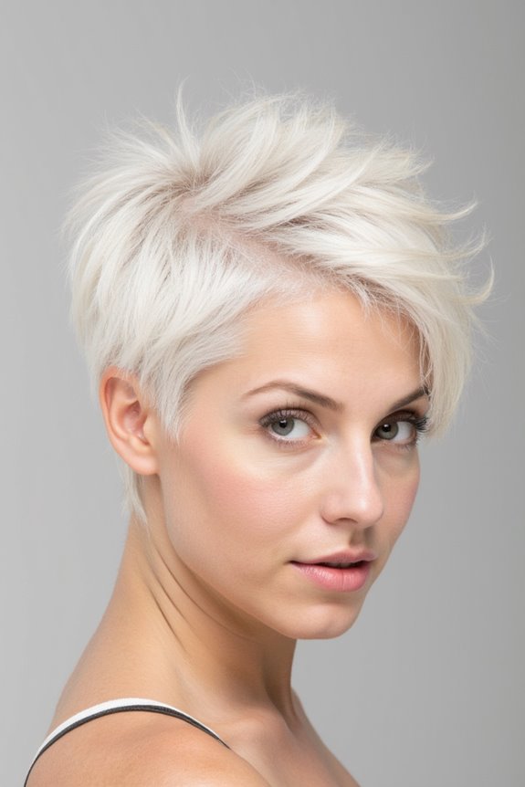 23+ Prettiest Platinum Pixie Cuts for Cooler Blonde Crop in 2025 40 effortless textured platinum pixie