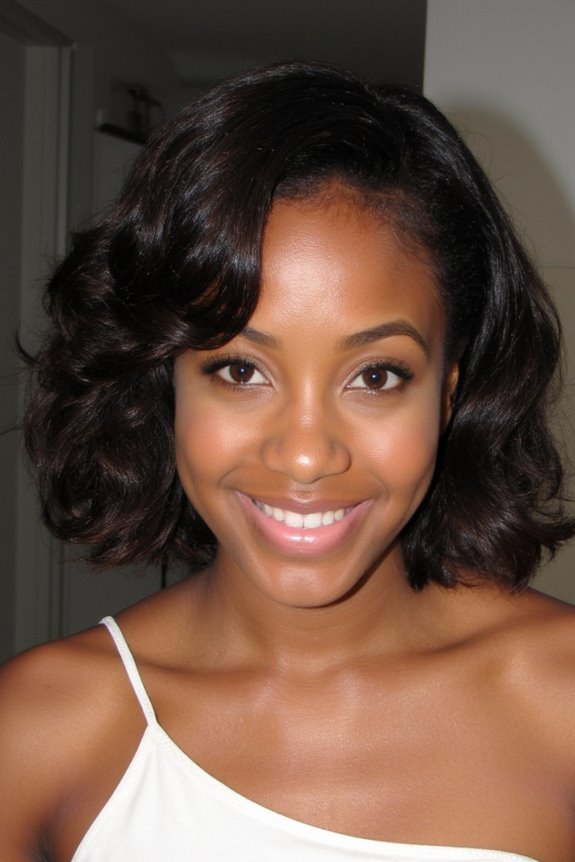 28+ Hottest Short Weave Hairstyles for Black Women in 2025 28 effortless wavy short hairstyle