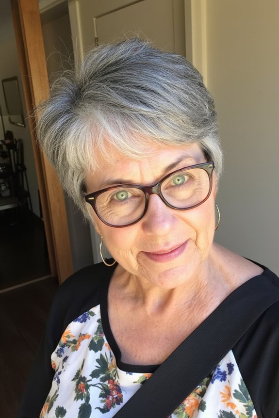 32+ Perfect Pixie Cuts for Women Over 60 With Glasses for 2025 94 effortlessly chic messy pixie