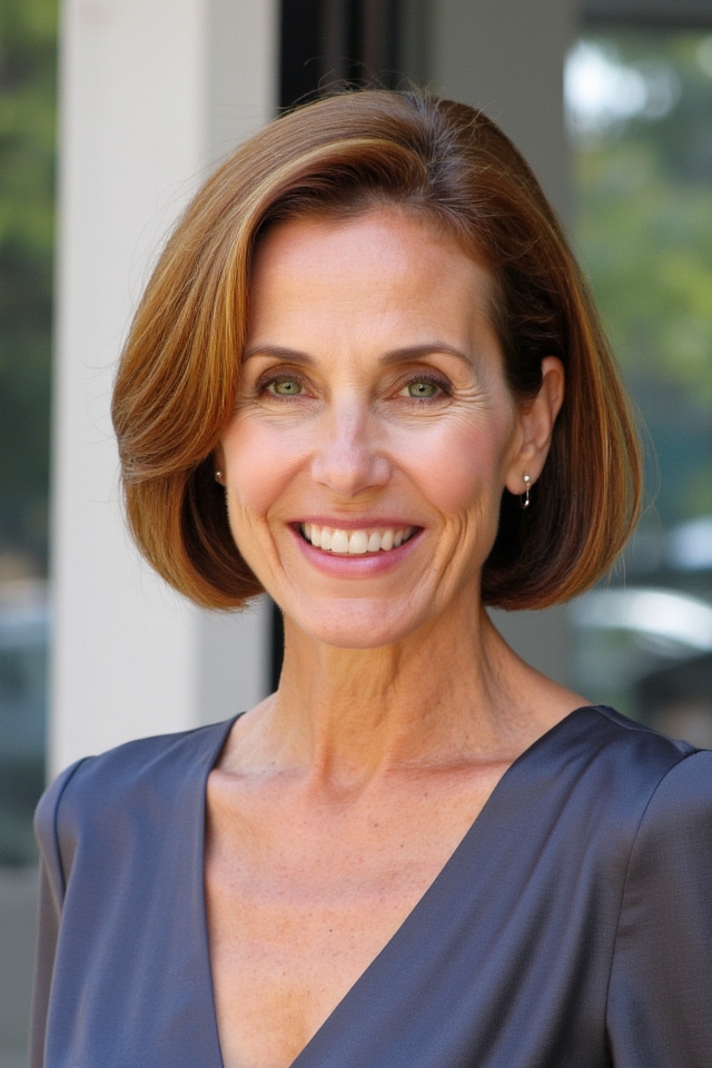42+ Classic Short Bob Haircuts for Ladies Over 60 Who Want a Youthful Style in 2025 120 elegant caramel bob hairstyle