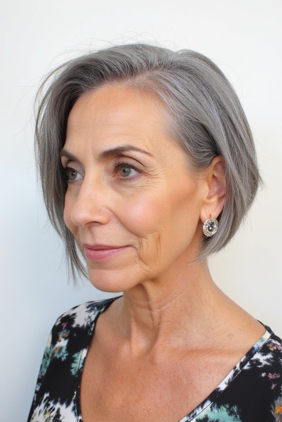 44+ Stylish & Fuss-Free Short Hairstyles for Women Over 50 in 2025 43 elegant edgy bob hairstyle