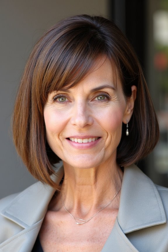 15+ Trendy Short Bob With Bangs Ideas Women Over 50 Are Loving in 2025 40 elegant graduated bob hairstyle