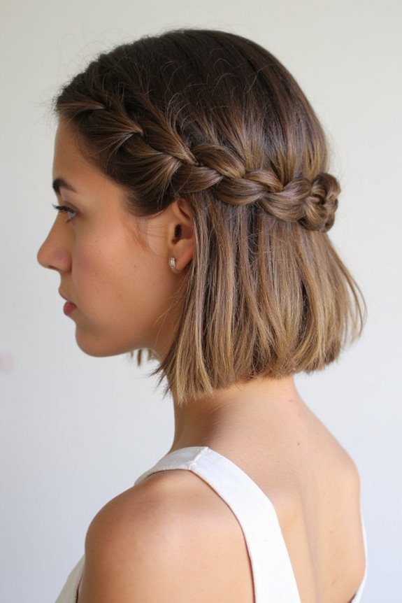 34+ Cutest Braids for Short Hair in 2025 15 elegant half up twist