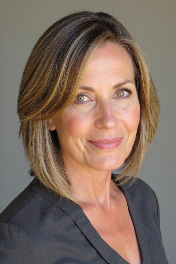 44+ Stylish & Fuss-Free Short Hairstyles for Women Over 50 in 2025 17 elegant layered bob highlights
