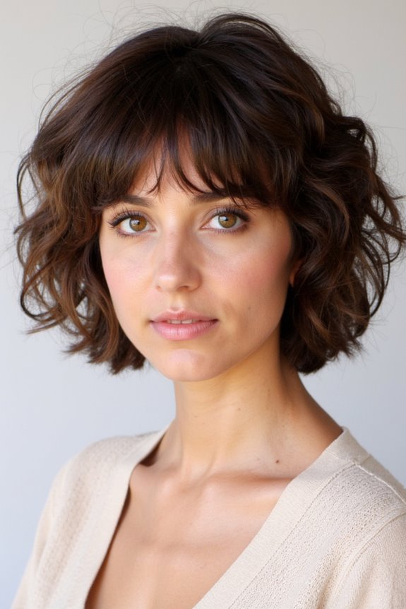 37+ Best Ways to Wear Curtain Bangs With Short Hair in 2025 44 elegant short curls hairstyle