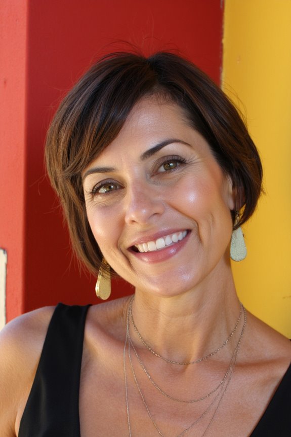 46+ Sexiest Short Hairstyles for Women Over 40 in 2025 15 elegant side swept bangs hairstyle
