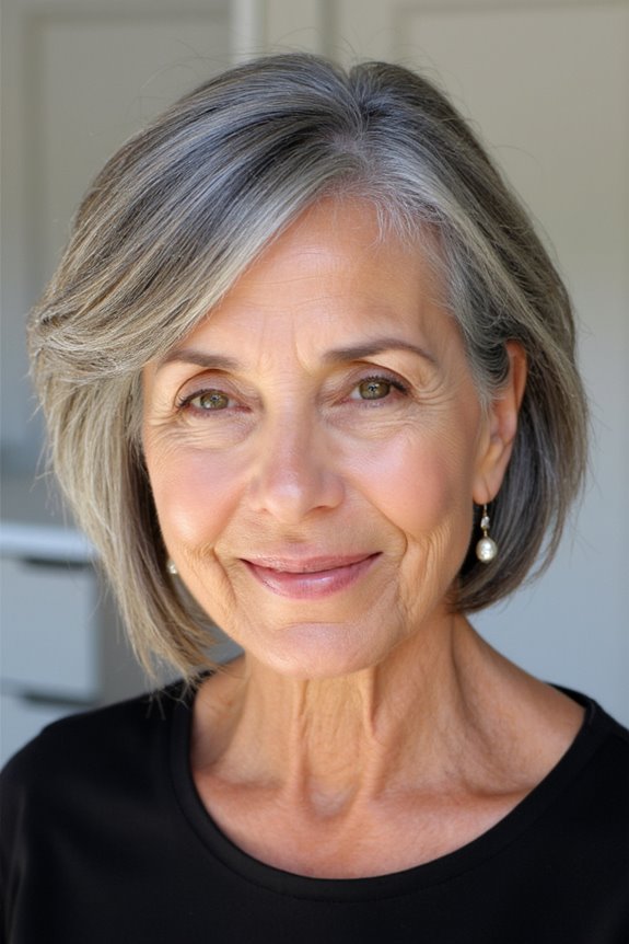 30+ Volumizing Short Hairstyles for Women Over 70 With Fine Hair in 2025 19 elegant side swept bob hairstyle