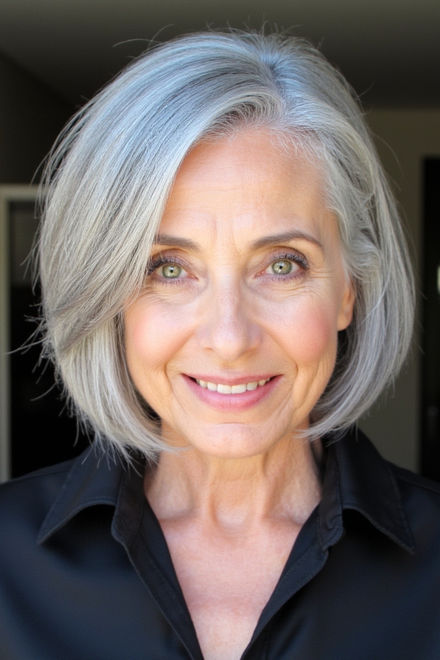 42+ Classic Short Bob Haircuts for Ladies Over 60 Who Want a Youthful Style in 2025 116 elegant silver short bob