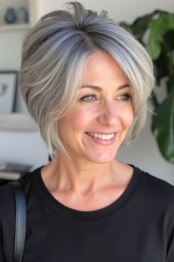 46+ Sexiest Short Hairstyles for Women Over 40 in 2025 134 embrace natural gray elegance